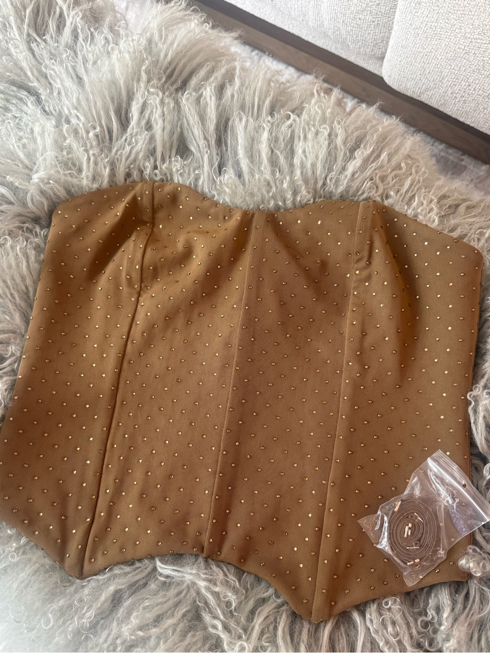 Abercrombie & Fitch Vol. 28 Rhinestones Brown Corset Top